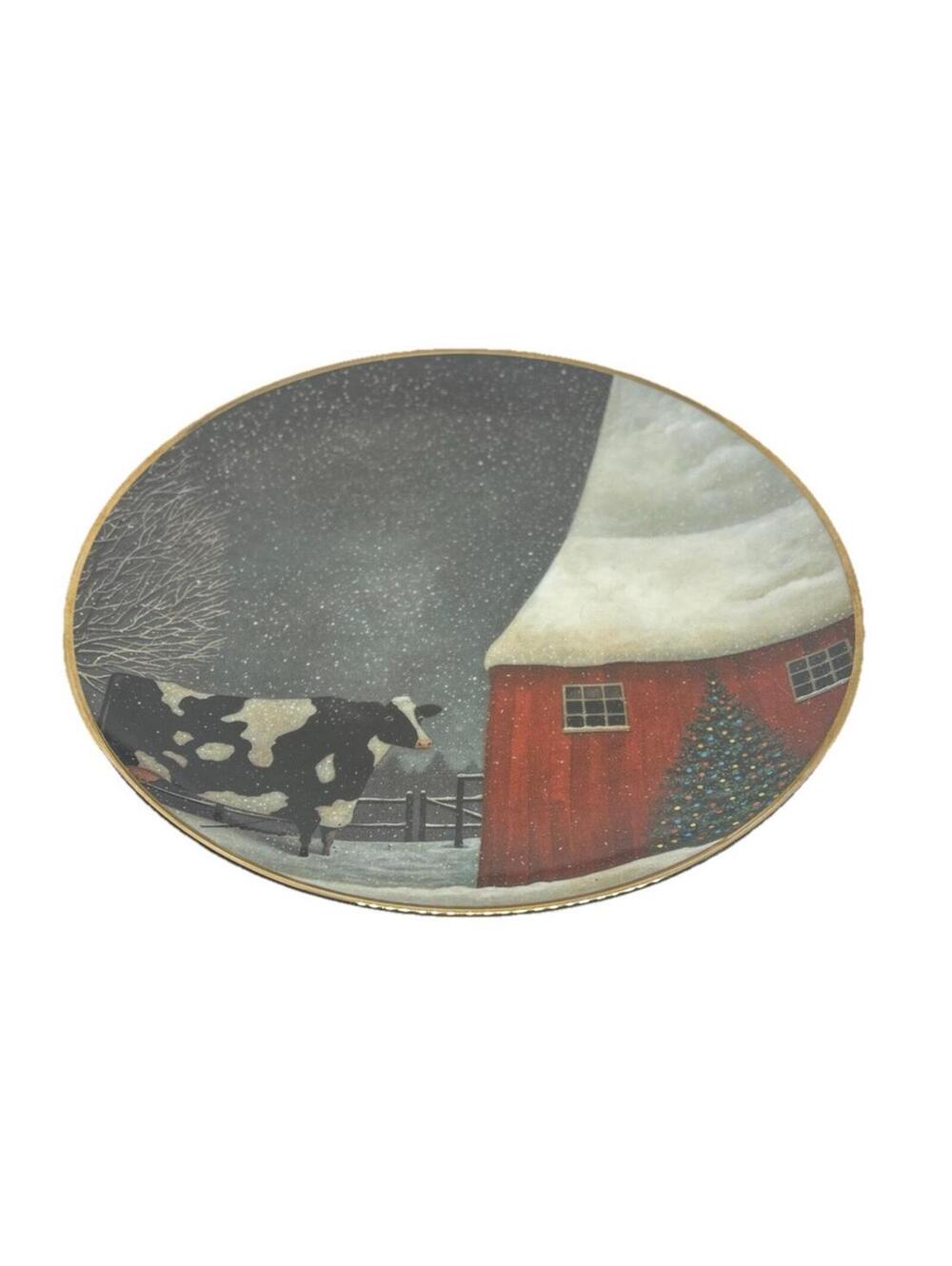 Franklin Mint Barnyard Christmas Collector Plate Lowell Herrero Heirloom